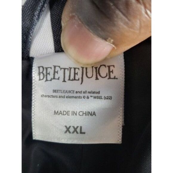 Beetlejuice Blazer Men Sz XXL Striped Black White Costume Cosplay Gothic Fun - Picture 6 of 9